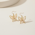 Blushwing Butterfly Earrings | Pink Butterfly Earrings | Gold Floral Resin Jewellery | Aura in Bloom