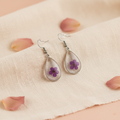 Purple Teardrop Earrings