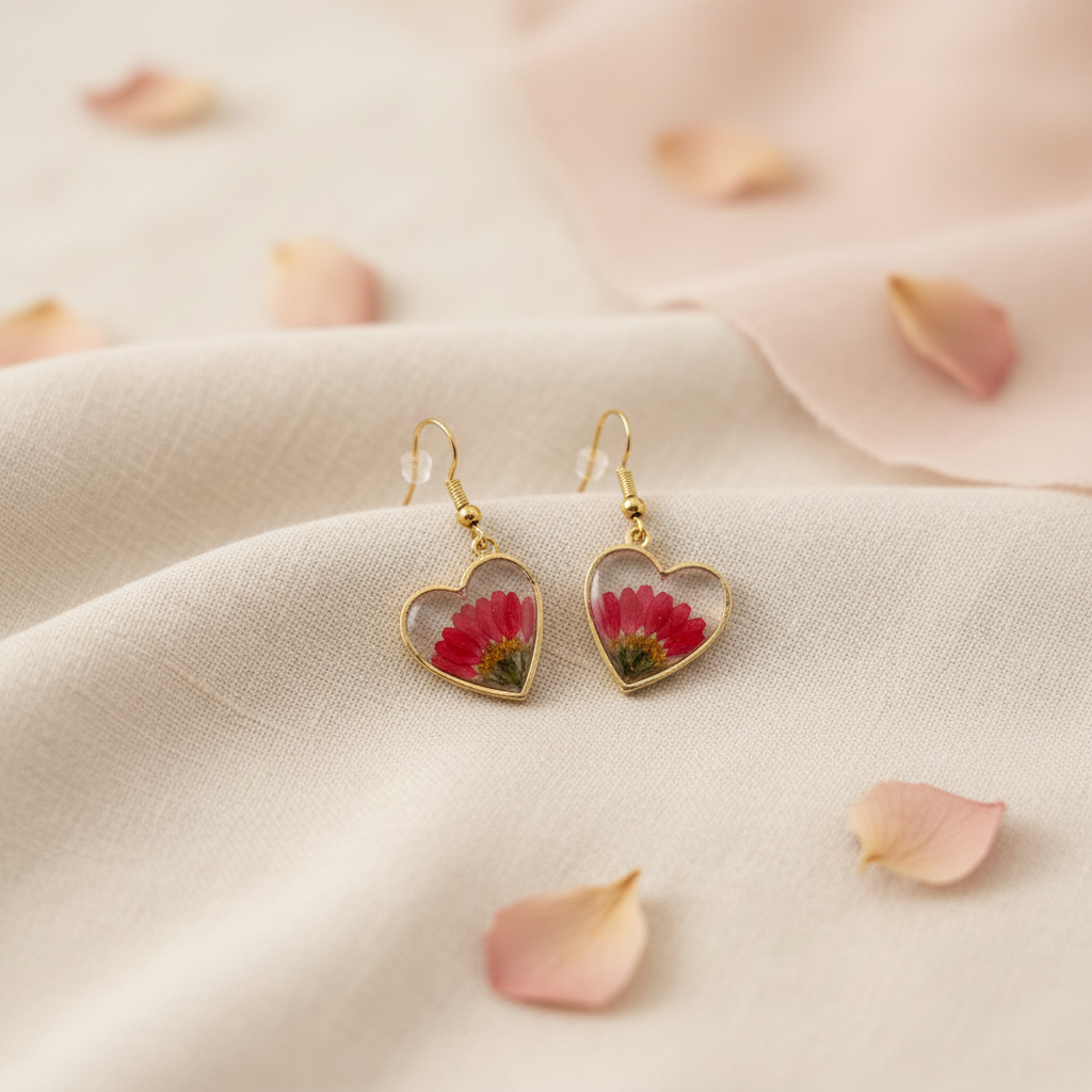 Red Heart Earrings